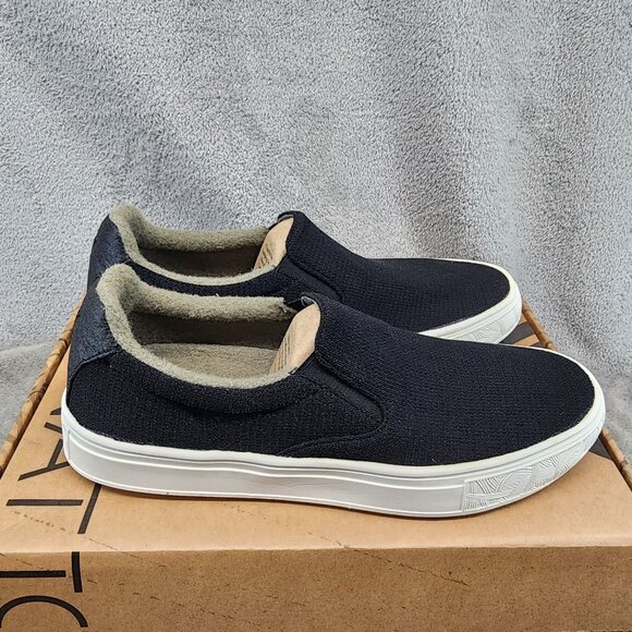 YY Nation Shoes Mens Size 10 Nimbo Bamboo Black Bamboo Slip On Sneakers *NWT* - Picture 7 of 14